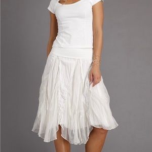 LUNA LUZ Cap Sleeve Silk Organza Skirted Dress - NWOT